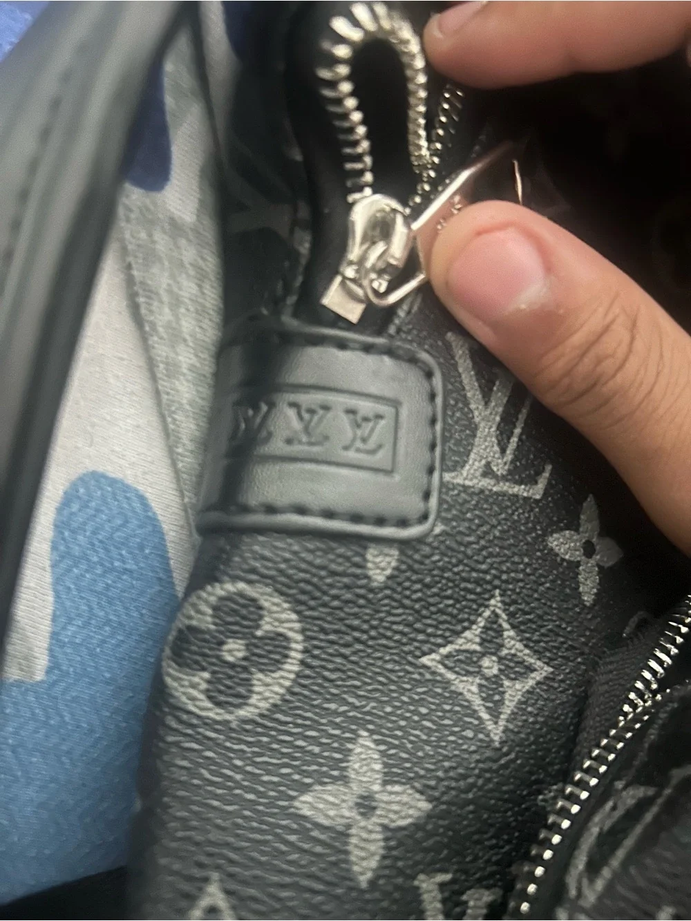 Louis Vuitton Black & Gray Monogram Backpack